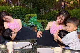 男子醉酒钻进老婆怀里撒娇，老婆抱住头温柔安慰，下秒儿子也跑来视频封面