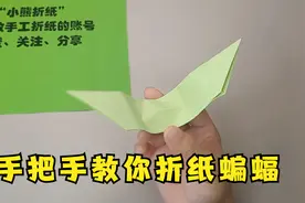手把手教你折会飞的蝙蝠，太好玩了视频封面