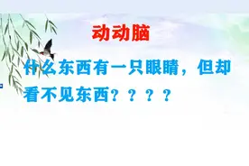什么东西有一只眼睛，但却看不见东西？答案真是五花八门！视频封面
