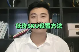 低价SKU设置方法