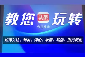 教您玩转今日头条，如何关注、转发、评论、收藏、私信、浏览历史视频封面