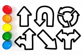 2分钟轻松识别10种常见交通行车指示标识#幼儿趣味填色简笔画视频封面