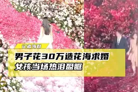 杭州一男子花30万造花海求婚，女孩当场热泪盈眶：满满的仪式感视频封面