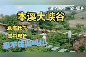 本溪大峡谷，冒险大峡谷，惊险悬崖秋千，尖叫始终！有胆就来！视频封面