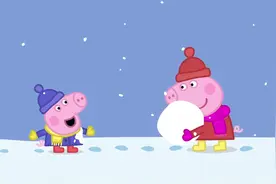 佩奇真是的，滚了个好大的雪球，把乔治都砸哭了！视频封面