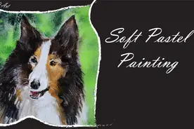 【色粉画 036】如何绘画狗？全过程画苏格兰牧羊犬【E.Q.Art】视频封面