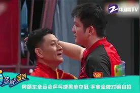 樊振东全运会乒乓球男单夺冠 手拿金牌对镜自拍视频封面