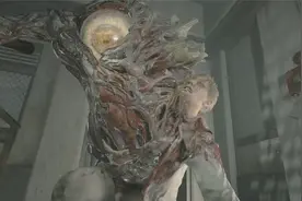 生化危机2重制版，丧尸BOSSG病毒威廉，一只手变异成很大的眼球