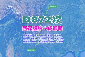 D872次（西双版纳→成都南），经玉磨铁路及新成昆铁路，1309公里视频封面