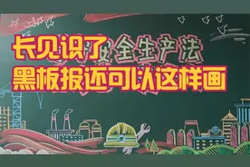 安全生产月黑板报第三版，长见识了，黑板报还可以这样画视频封面