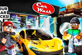 Roblox洗车模拟器：欢乐洗车角色扮演！搞笑拥堵停车场！小格解说