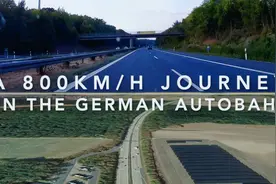 自驾游 一段德国高速公路车载录像 典型写实 180km/h 6倍速回放视频封面