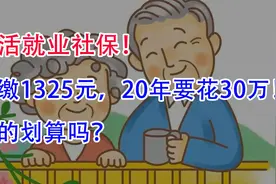 灵活就业社保，月缴1325元，20年要花30万！真的划算吗？视频封面