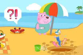 小熊贝拉的海边游戏！一家人一起度假啦~视频封面