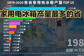 1979-2020全国各省电冰箱产量排行榜TOP15，安徽：我终于拿了第一视频封面