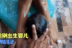 印度给刚出生婴儿洗澡过程太硬核视频封面