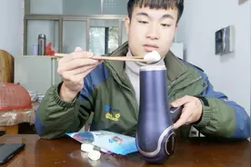 4块钱一包的棉花糖，用吹风机烤着吃的网红吃法，你见过吗？