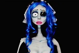 僵尸新娘仿妆 人体彩绘视频封面