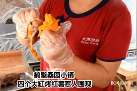 鹤壁桑园小镇  四个大缸烤红薯惹人围观视频封面