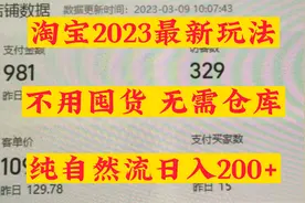 淘宝2023最新玩法，不用囤货 无需仓库，纯自然流日入200+视频封面