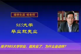 孩子985大学毕业，没找到工作，失业在家，怎么办？视频封面