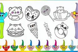 儿童绘画：八种可爱的食物绘画教学，有饼干冰淇淋汉堡和棒棒糖