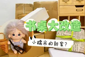 书桌大改造！杂乱的桌子变成动漫中温馨书房，还是小糯米的新家？视频封面