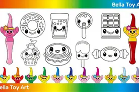 儿童绘画：八种甜点的绘画教学，（巧克力蛋糕棒棒糖冰淇淋等）视频封面