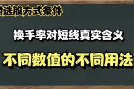 A股：换手率达到这个数值，主力将要拉升。短线换手率综合选股视频封面