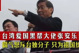 台湾爱国黑帮教父张安乐，街头高举国旗，毕生愿望是祖国统一视频封面