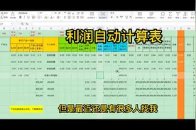 分享一份亚马逊自动利润计算公式表