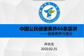 中国公民健康素养66条第一讲——健康素养与理念视频封面