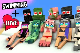 我的世界怪物学院：him的春天，小媚和爱丽丝的沙滩排球战（三）