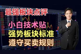 最强板块点评：小白技术贴，如何辨别强势板块特征以及买卖的规则视频封面