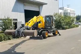 怎么开轮式抓木机，专业人员教你开轮式抓木机视频