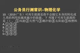 广东公考题：可再生能源是指不会随它本身的转化，哪个属于可再生视频封面