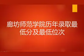 廊坊师范学院历年录取最低分及最低位次视频封面
