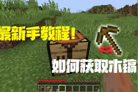 我的世界：最新手教程！如何获取木镐？视频封面