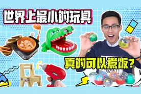 世界上最小的玩具扭蛋，小鳄鱼咬人还挺疼，迷你电动螺丝刀装家具