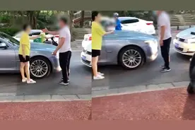 女司机开宝马逆行遇阻，态度豪横霸气下车质问，一语路人听无语视频封面