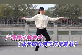 初学入门广场舞《花开的时候来看我》，简单32步，一步一步教给你