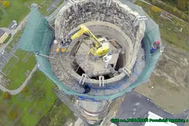 给你1万一天，你敢拆除几百米的废旧大烟囱吗？视频封面