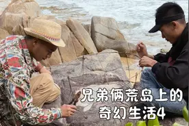 流浪海岛4，早上在小沙滩发现冰箱后，编制螃蟹笼获取食物视频封面