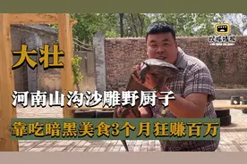 大壮：河南山沟野厨子，玩短视频3个月赚百万，他是如何做到的？视频封面