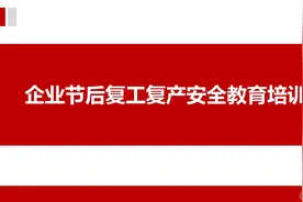 企业节后复工复产安全教育培训视频封面
