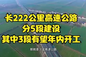 湖北一条高速公路，长222公里，分5段建设，其中3段有望年内开工视频封面