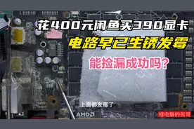 竟然花了400元在闲鱼上买了一块生锈的390显卡这次捡漏能成功吗？视频封面