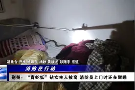 “青蛇妖”钻女主人被窝，消防员上门时还在酣睡视频封面
