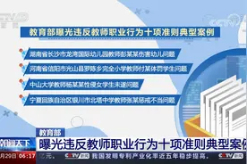 教育部 曝光违反教师职业行为十项准则典型案例视频封面