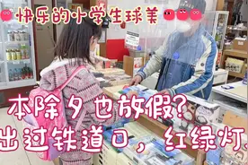 日本小学生球美：除夕放假外出，经过铁道口，红绿灯，特产商店视频封面